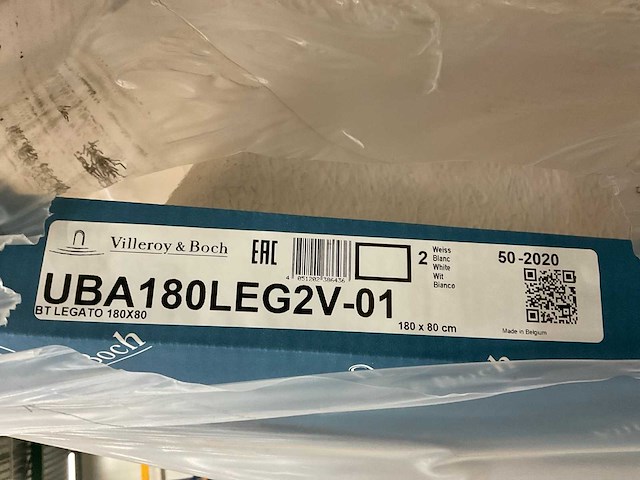 Villeroy & boch legato 180x80cm duo inbouwbad - afbeelding 3 van  3