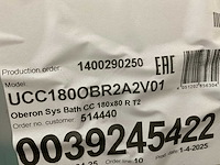 Villeroy & boch oberon 2.0 180x80cm ucc180obr2a2v01 bad met whirlpoolsysteem - afbeelding 4 van  5