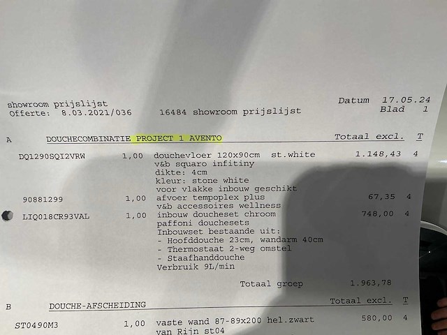 Villeroy & boch squaro infinity douchecabineopstelling - afbeelding 8 van  8