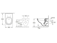 Villeroy & boch toiletpot o.novo wit - afbeelding 2 van  5