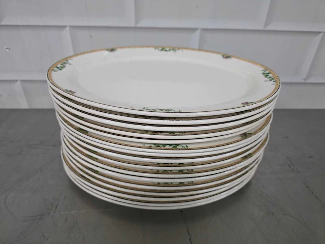 Villeroy&boch - ovaal porseleinen bord (16x) - afbeelding 2 van  3