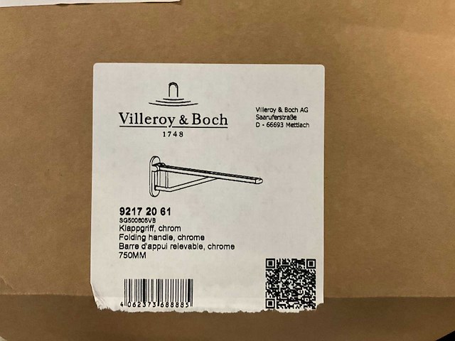 Villeroy&boch 9217 20 61 muurbeugel (4x) - afbeelding 5 van  5