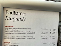 Villeroy&boch burgundy badmeubel met wandkasten en waskommen - afbeelding 6 van  16