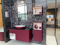 Villeroy&boch burgundy badmeubel met wandkasten en waskommen