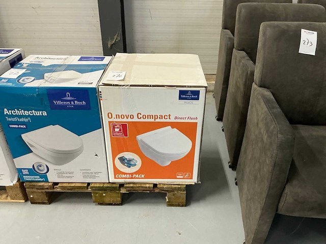 Villeroy&boch o.novo direct flush randloos wandcloset - afbeelding 2 van  2