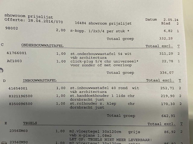 Villeroy&boch wastafel (2x) - afbeelding 6 van  6