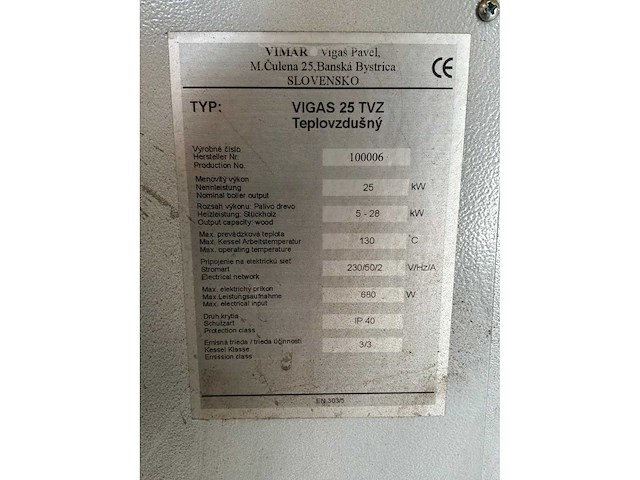 Vimar - vigas 25/tvz - houtkachel - afbeelding 3 van  3
