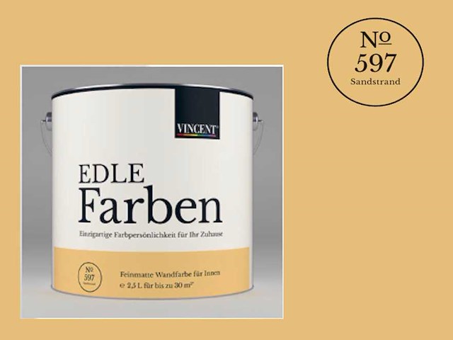 Vincent - edle farben - no.597 sandstrand - 2,5l verf - afbeelding 1 van  8
