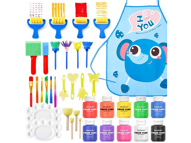 Vingerverf set 53 delig (28x) - afbeelding 1 van  3