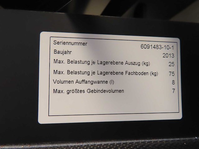 Vinitex / asecos - 2013 - vfs 90.06 r classic - chemiekast - afbeelding 6 van  9
