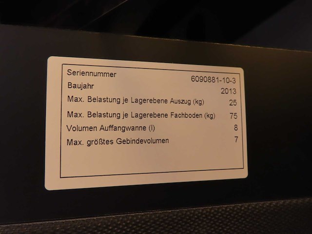 Vinitex / asecos - 2013 - vfs 90.06 r classic - chemiekast - afbeelding 6 van  6