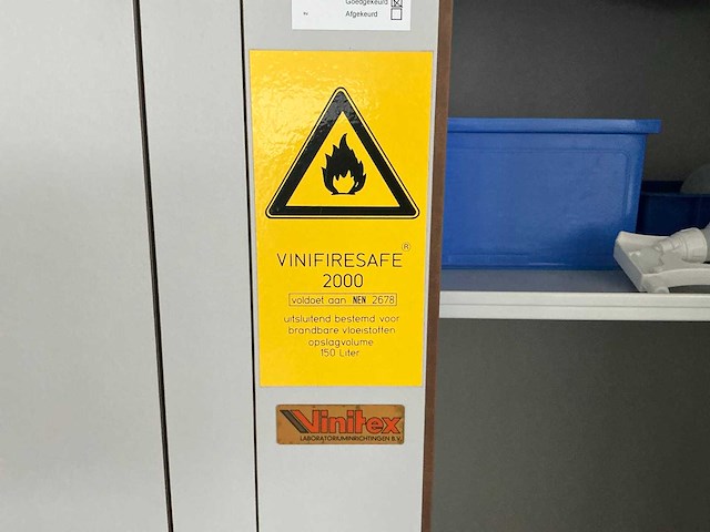 Vinitex vinifiresafe 2000 brandbare vloeistof opslagkast (2x) - afbeelding 5 van  7