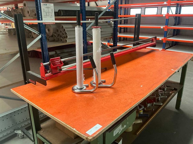 Vink lisse stalen werktafel met legro mobiele rolcutter - afbeelding 4 van  10