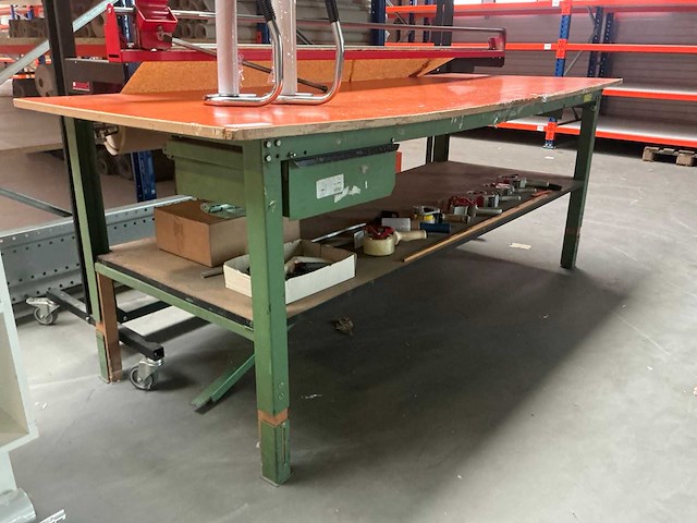 Vink lisse stalen werktafel met legro mobiele rolcutter - afbeelding 6 van  10