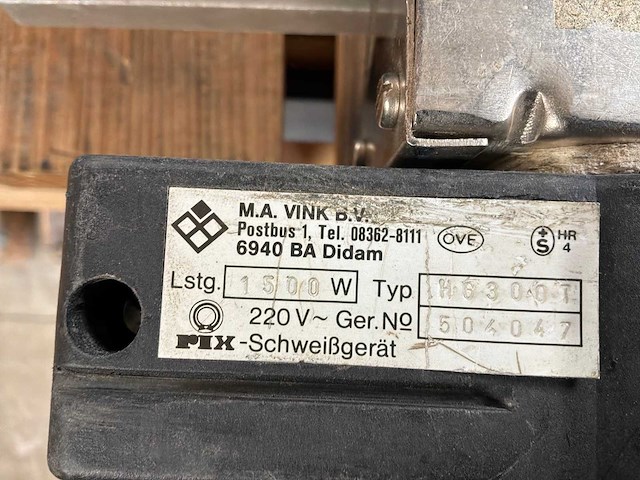 Vink plastics h03001 kunststof lasmachine - afbeelding 4 van  4
