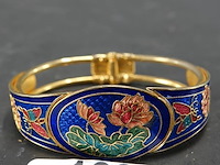 Vintage 1980s cloisonné armband - afbeelding 1 van  5