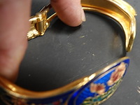 Vintage 1980s cloisonné armband - afbeelding 4 van  5