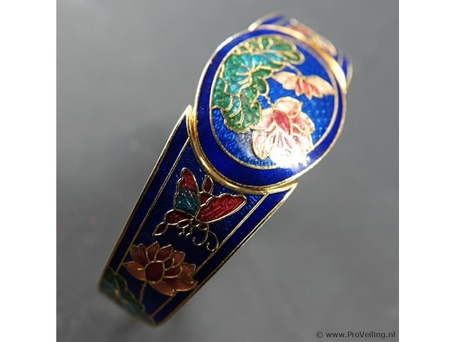 Vintage 1980s cloisonné armband - afbeelding 5 van  5