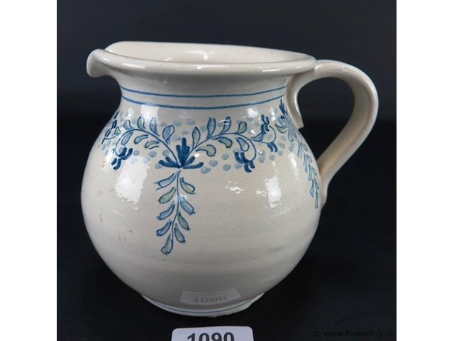 Vintage aardewerk kan - afbeelding 1 van  5