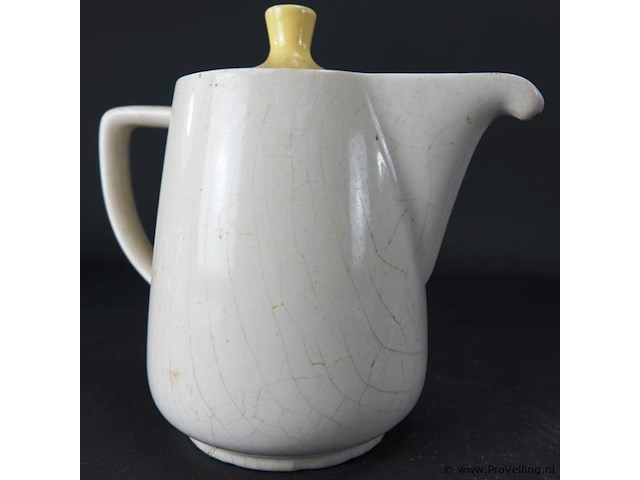 Vintage aardewerk koffiepot - afbeelding 3 van  5