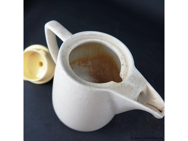 Vintage aardewerk koffiepot - afbeelding 5 van  5