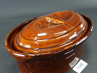 Vintage aardewerk terrine/pateschaal - afbeelding 1 van  5