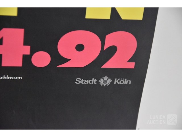 Vintage affiche " expo kunst" - afbeelding 4 van  6