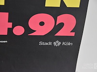 Vintage affiche " expo kunst" - afbeelding 4 van  6