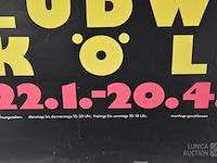 Vintage affiche " expo kunst" - afbeelding 5 van  6