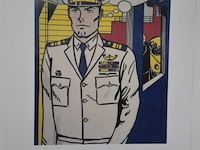 Vintage affiche " expo kunst" - afbeelding 1 van  6