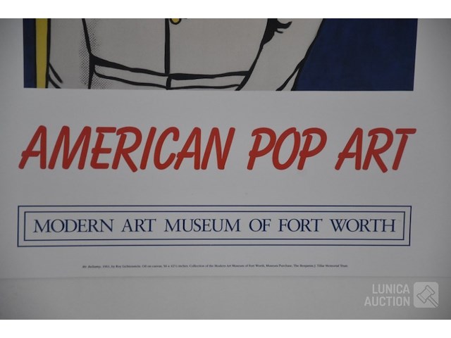 Vintage affiche " expo kunst" - afbeelding 2 van  6