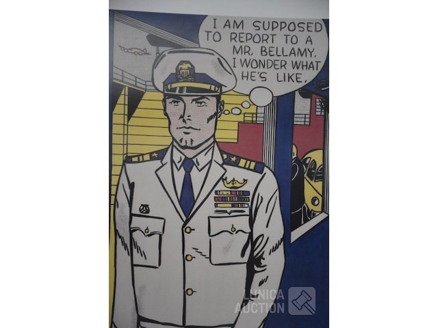 Vintage affiche " expo kunst" - afbeelding 3 van  6