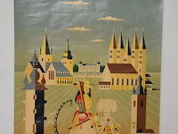 Vintage affiche toerisme hainaut - afbeelding 1 van  9