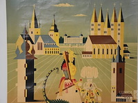 Vintage affiche toerisme hainaut - afbeelding 3 van  9