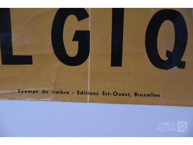 Vintage affiche toerisme hainaut - afbeelding 6 van  9