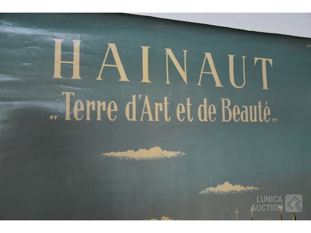 Vintage affiche toerisme hainaut - afbeelding 9 van  9