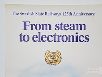 Vintage affiche "treinen" - afbeelding 2 van  4