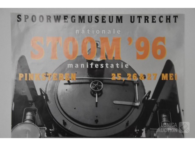 Vintage affiche "treinen" - afbeelding 2 van  3