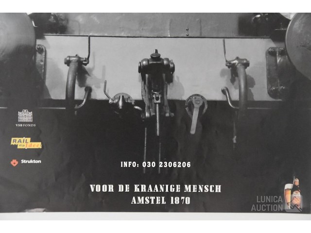 Vintage affiche "treinen" - afbeelding 3 van  3