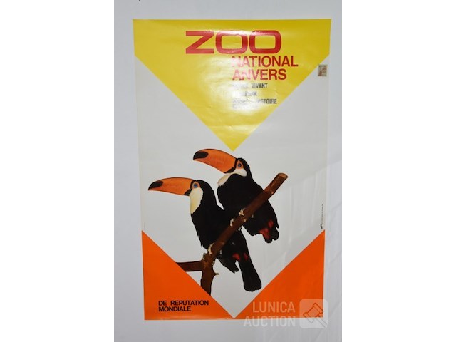 Vintage affiche zoo - afbeelding 1 van  6