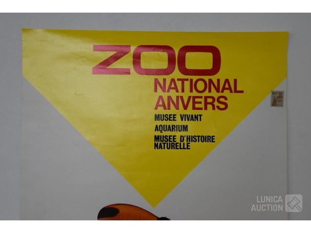 Vintage affiche zoo - afbeelding 4 van  6