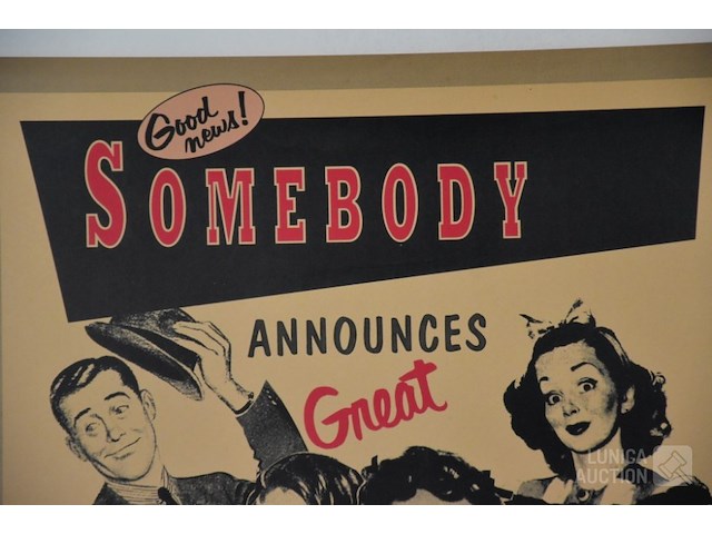 Vintage affiche - afbeelding 3 van  4