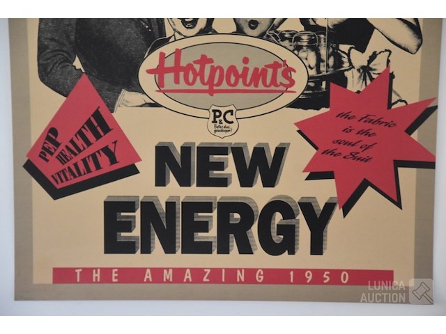 Vintage affiche - afbeelding 4 van  4