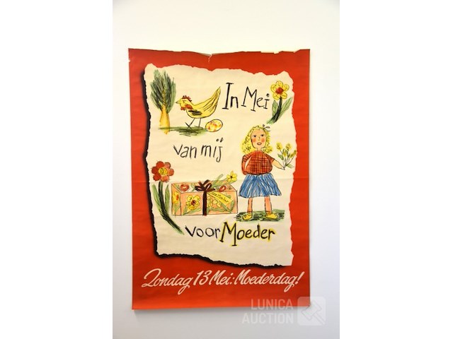 Vintage affiche - afbeelding 1 van  4