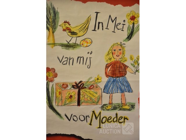 Vintage affiche - afbeelding 2 van  4