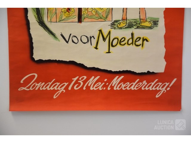 Vintage affiche - afbeelding 3 van  4