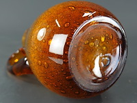Vintage amberkleurige glazen kan - afbeelding 5 van  5