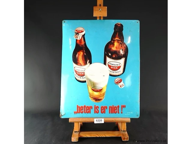 Vintage amstel bier reclamebord - afbeelding 1 van  7