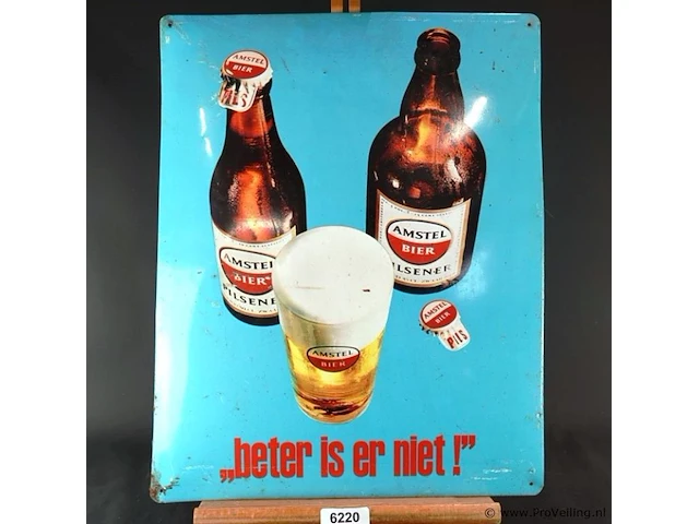 Vintage amstel bier reclamebord - afbeelding 2 van  7