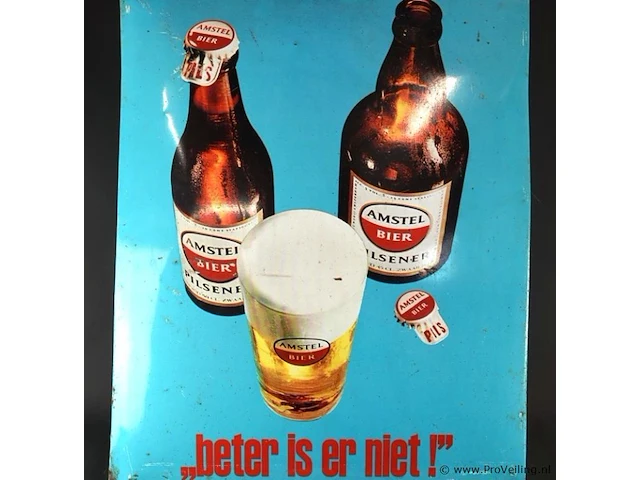 Vintage amstel bier reclamebord - afbeelding 3 van  7